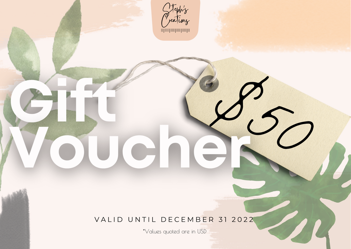 Steph's Creations' Gift Card (Voucher)