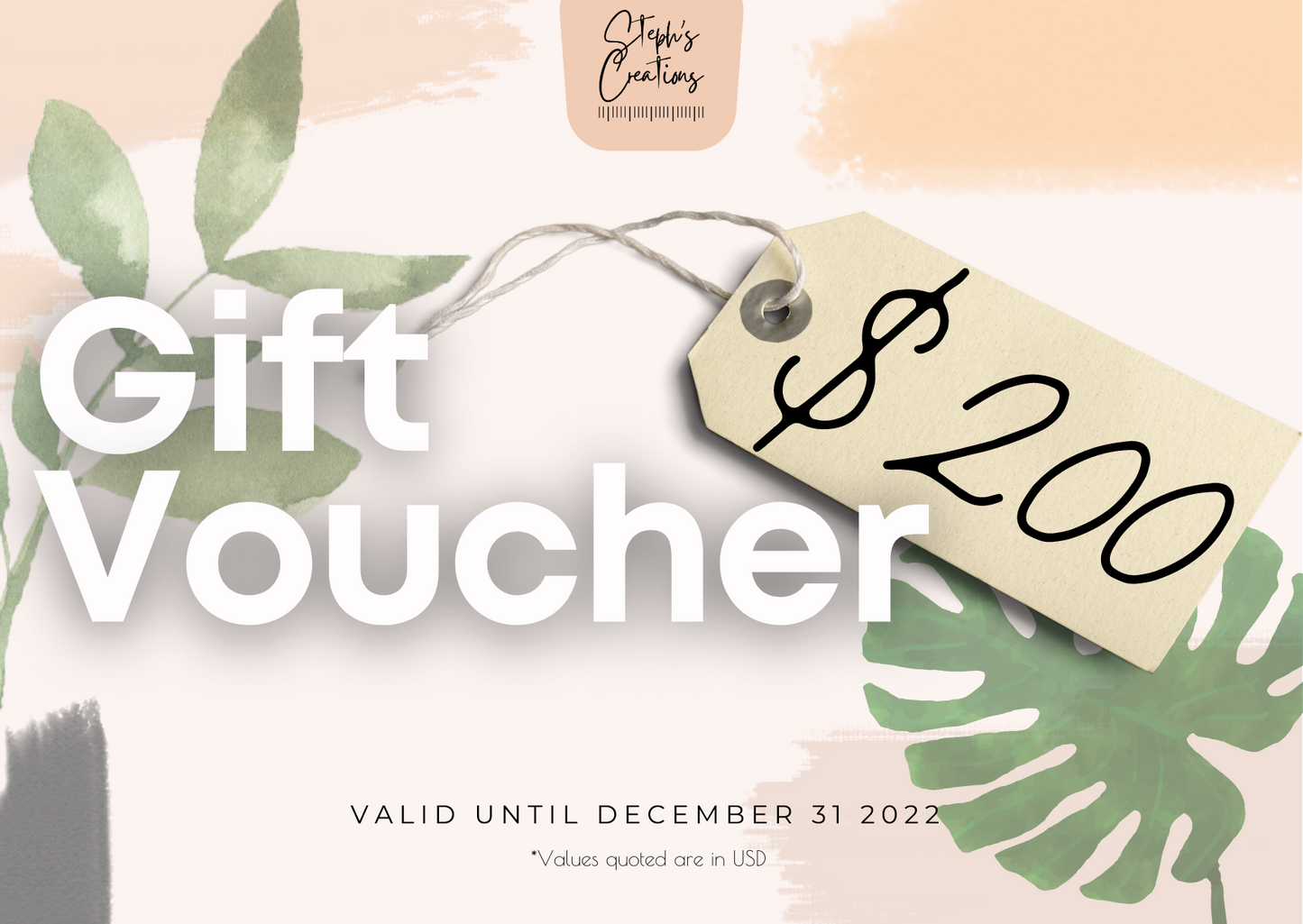 Steph's Creations' Gift Card (Voucher)